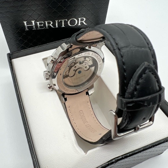 Heritor Arthur Automatic Semi Skeleton Dial Men's Watch HERHR7900 - Picture 4 of 9